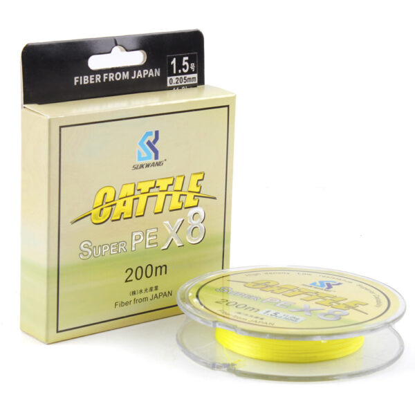 Cattle Super PE X8 Braided Fishing Line Yellow 200-300