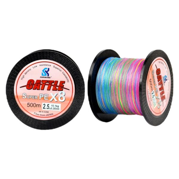 Cattle Super PE X8 Braided Fishing Line Multicolor 500 1000 3000