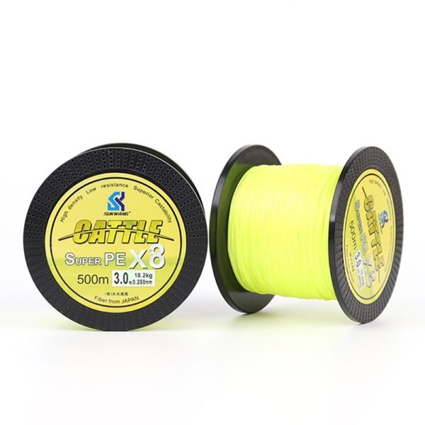 Cattle Super PE X8 Braided Fishing Line Yellow 500 1000 3000