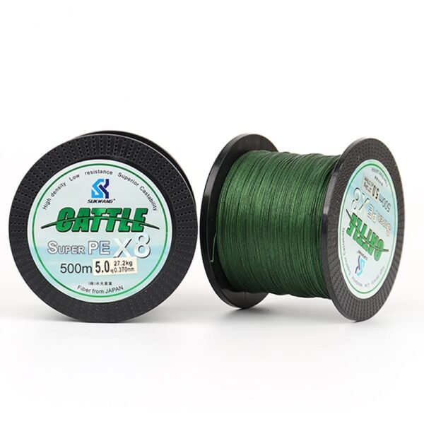 Cattle Super PE X8 Braided Fishing Line Green 500 1000 3000