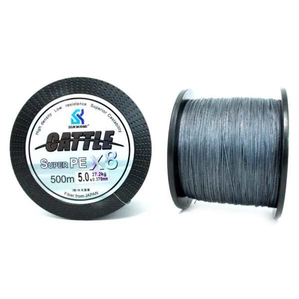 Cattle Super PE X8 Braided Fishing Line Gray 500 1000 3000