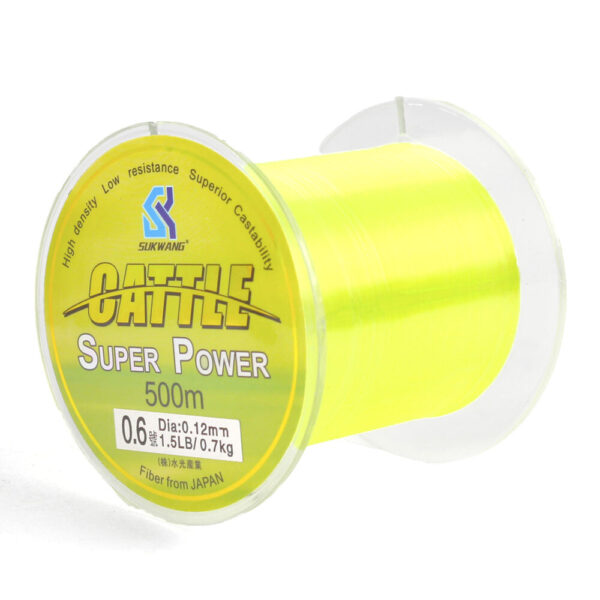 Cattle Super Power Monofilament Line Yellow 500 1000