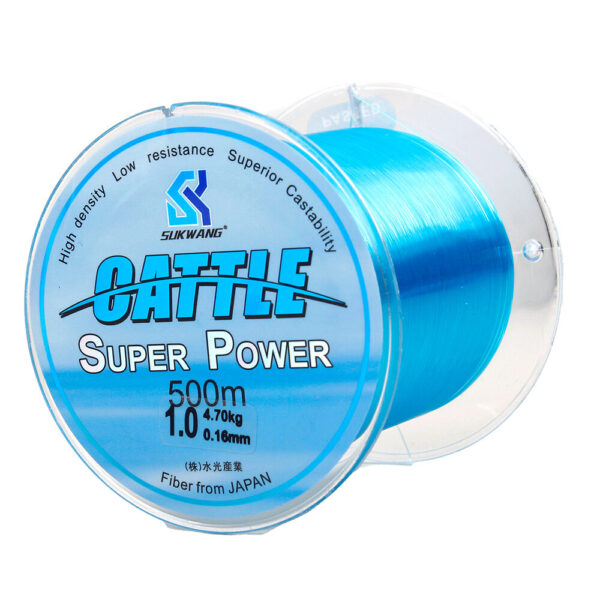 Cattle Super Power Monofilament Line Blue 500 1000