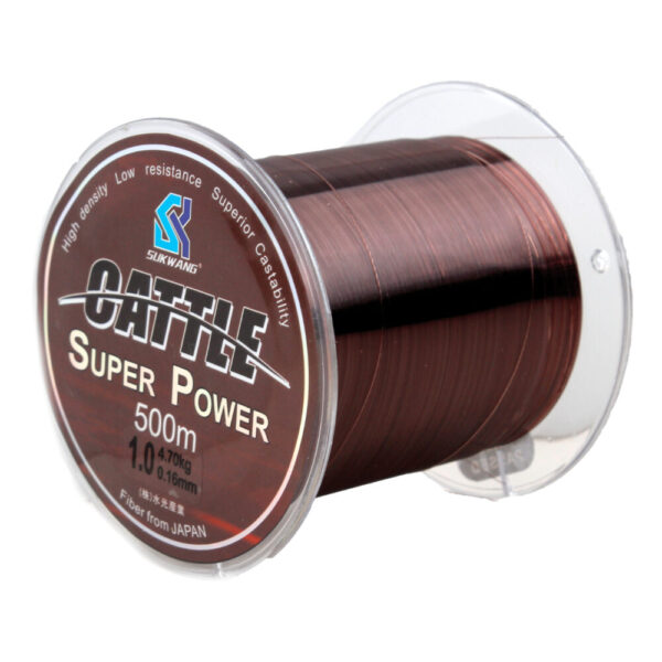 Cattle Super Power Monofilament Line Brown 500 1000