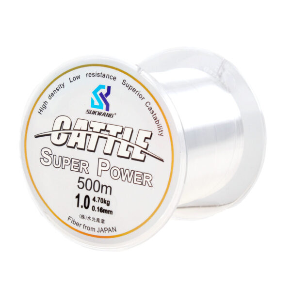 Cattle Super Power Monofilament Line Clear 500 1000